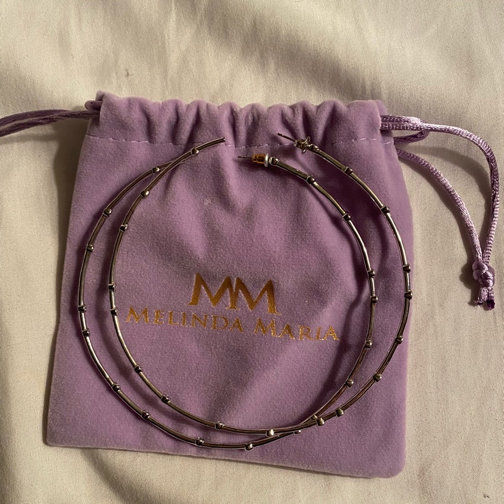 Melinda Maria - silver hoop earrings